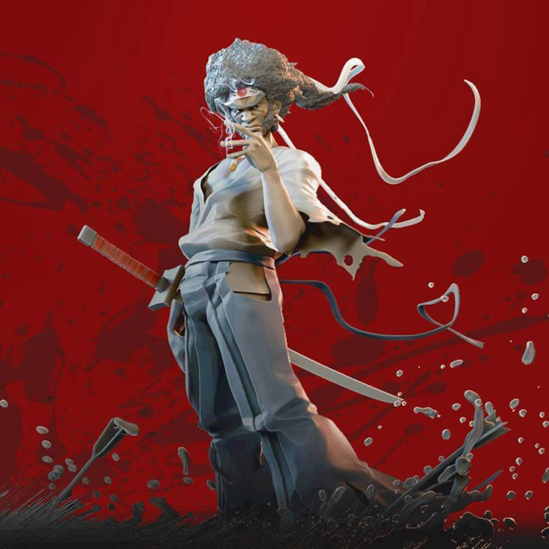Afro Samurai 3D 打印模型 .c4d .max .obj .3ds .fbx .stl .blend