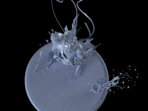 アフロサムライ 3Dプリントモデル