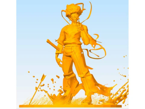アフロサムライ 3Dプリントモデル