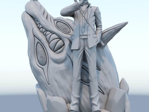 Aki Hayakawa from Chainsaw Man 3D Baskı Modeli