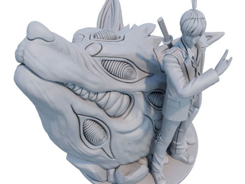 Aki Hayakawa from Chainsaw Man 3D Baskı Modeli