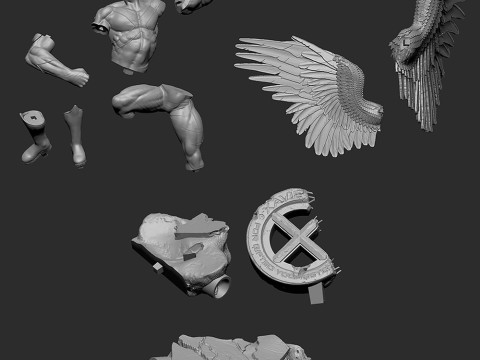 Angel Xmen Statue Modelo de impresión 3D