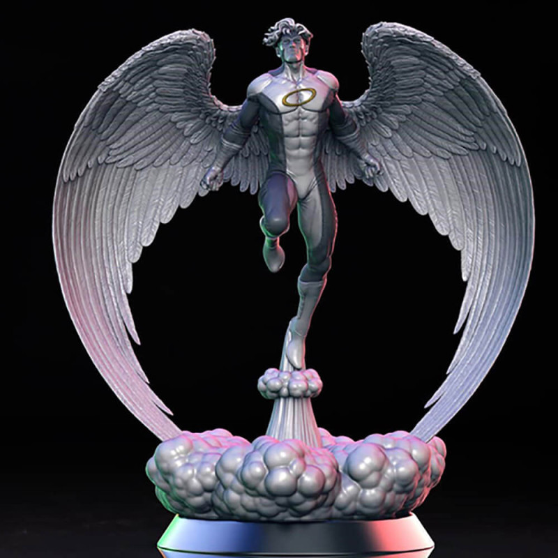 Angel Xmen Statue 3D Baskı Modeli .c4d .max .obj .3ds .fbx .stl .blend 
