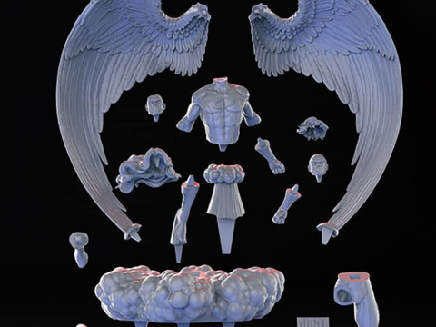 Angel Xmen Statue 3D Baskı Modeli