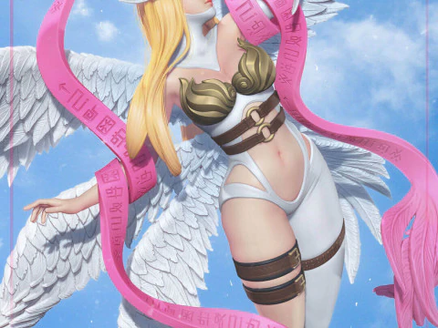 Angewomon &ndash; Digimon Model do druku 3D