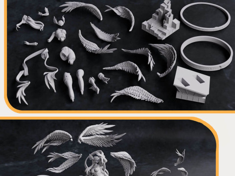 Angewomon - Digimon Modèles 3D en vedette