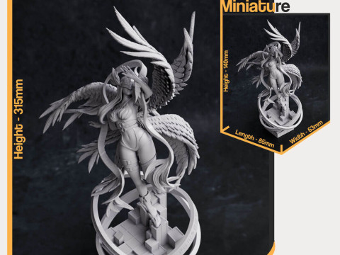Angewomon - Digimon Modèles 3D en vedette