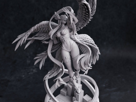 Angewomon - Digimon Modèles 3D en vedette