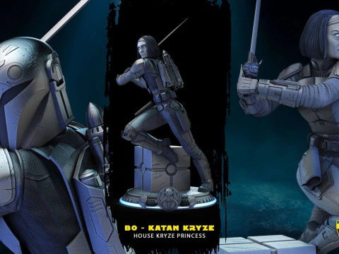 Bo-Katan - Guerra nas Estrelas Modelo de Impressão 3D