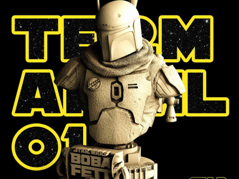 Star Wars - Boba Fett Bust 3D Принт Модель