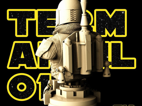 Star Wars - Boba Fett Bust 3D Принт Модель