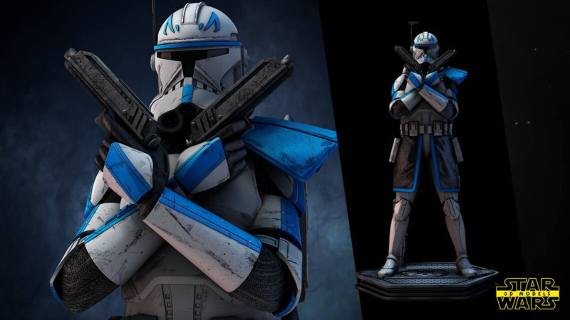 Captain Rex - Star Wars Modello di stampa 3D .c4d .max .obj .3ds .fbx .stl .blend