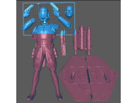 Captain Rex - Star Wars Modello di stampa 3D