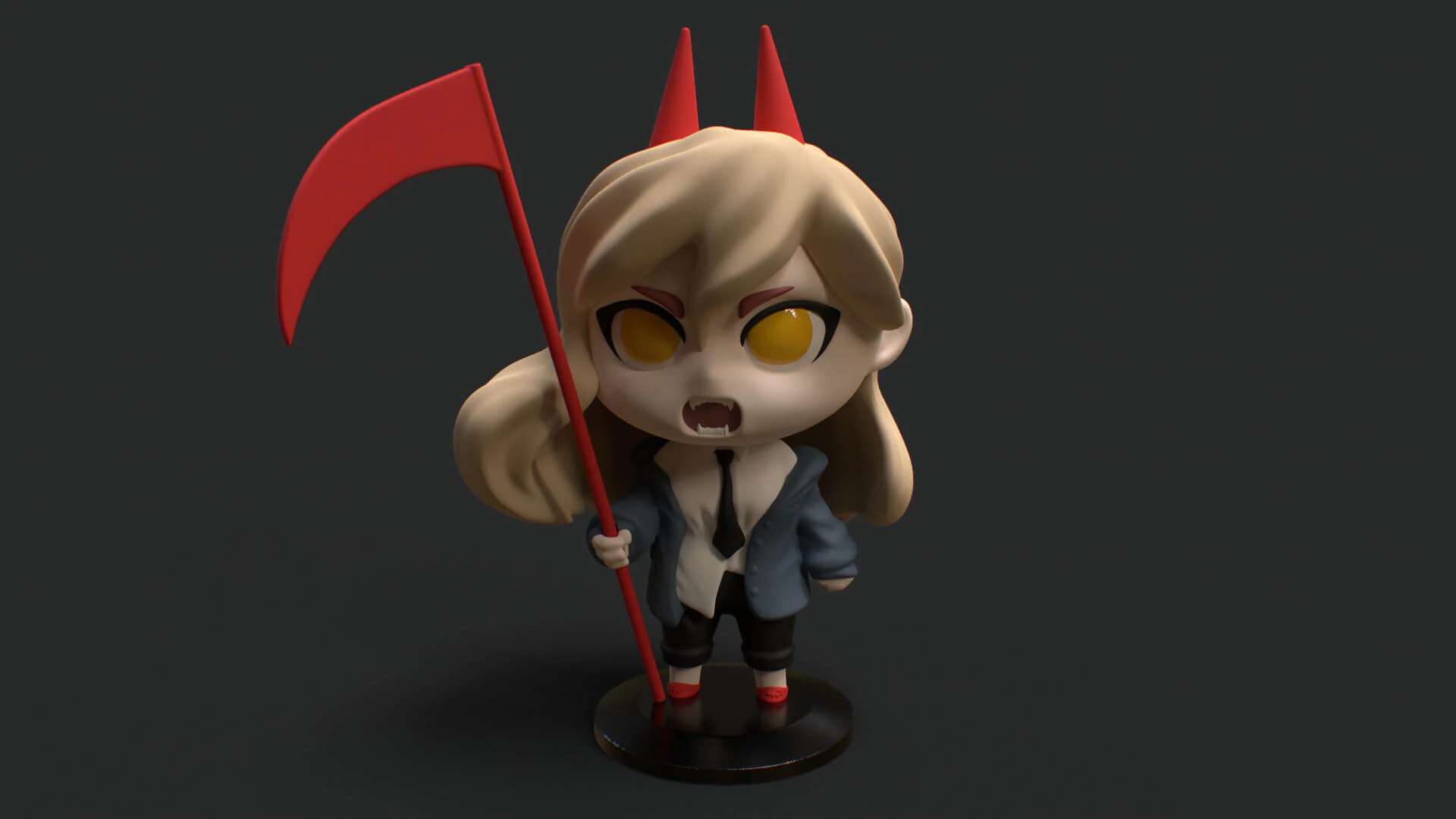 Chainsaw Man - Power Chibi 3D Print Model .c4d .max .obj .3ds .fbx .stl .blend 