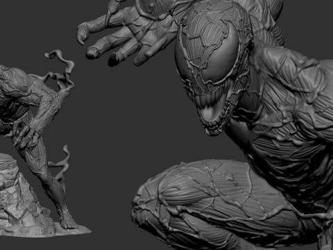 Carnage Statue 3D 프린트 모델