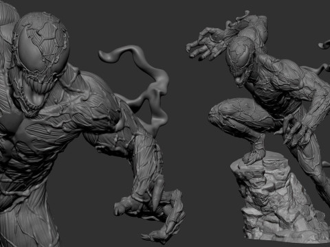 Carnage Statue 3D 프린트 모델
