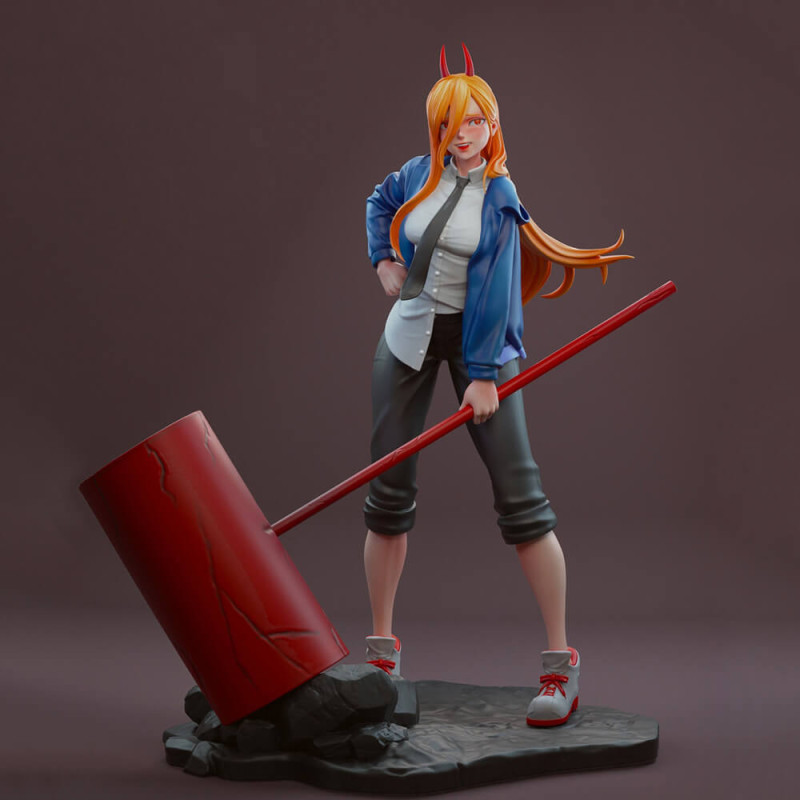 Chainsaw Man Power 3D 프린트 모델 .c4d .max .obj .3ds .fbx .stl .blend