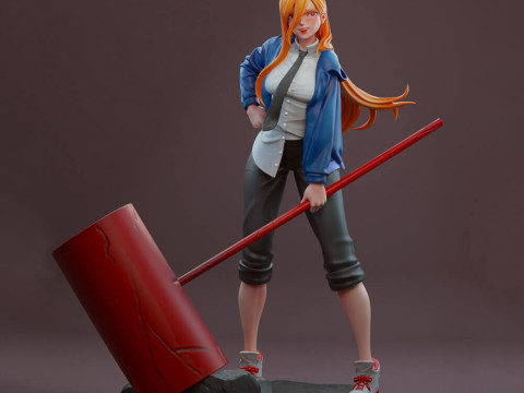 Chainsaw Man Power 3D Baskı Modeli