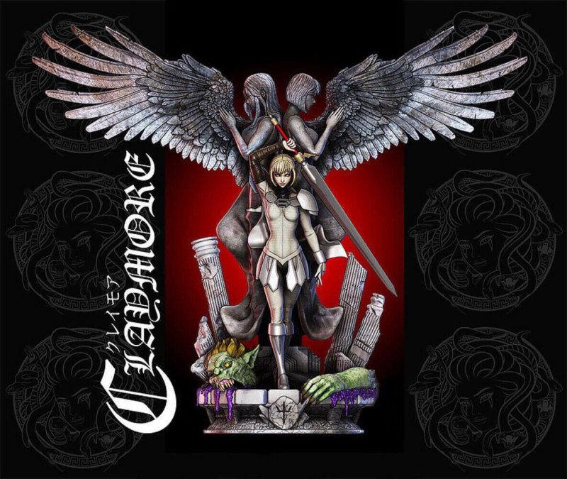 Clare From Claymore 3D 프린트 모델 .c4d .max .obj .3ds .fbx .stl .blend