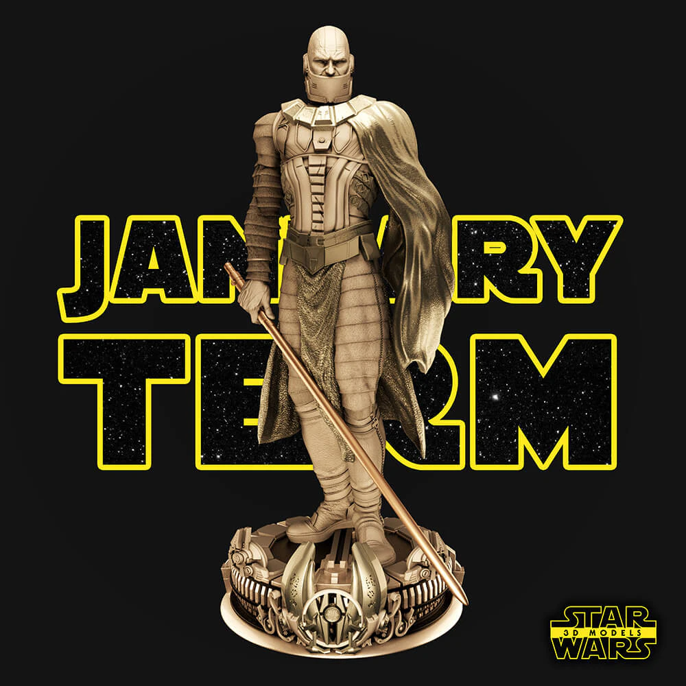 Darth Malak - Star Wars 3D Print Model .c4d .max .obj .3ds .fbx .stl .blend