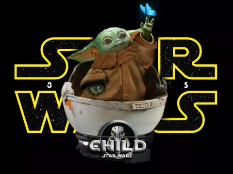 Busto de Grogu - Guerra nas Estrelas Modelo de Impressão 3D