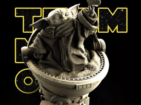 Grogu Bust - Star Wars 3D Print Model
