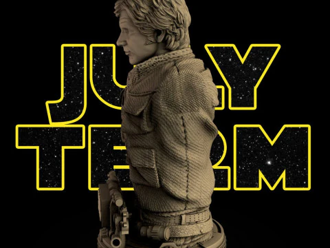 Han Solo-buste 3D printmodel