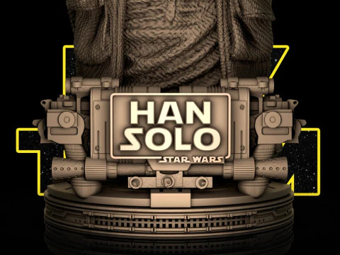 Han Solo-buste 3D printmodel