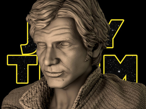 Han Solo Bust Modelo de Impressão 3D