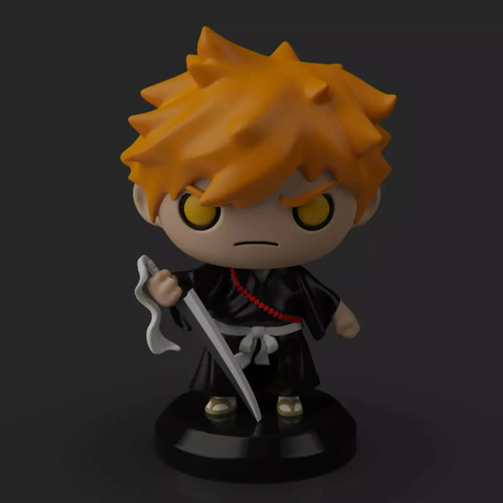 Ichigo Chibi - Bleach 3D Print Model .c4d .max .obj .3ds .fbx .stl .blend 