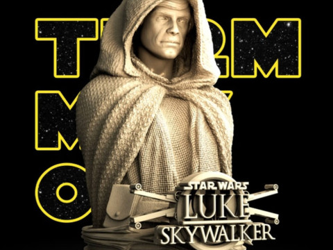 Luke Skywalker Bust 3D Baskı Modeli