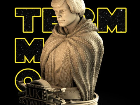 Luke Skywalker Bust 3D Print Model