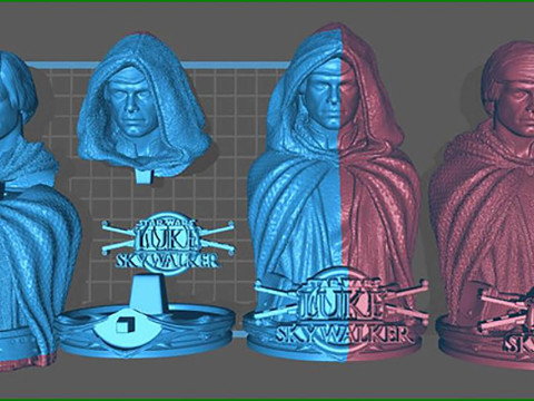 Luke Skywalker Bust 3D Baskı Modeli
