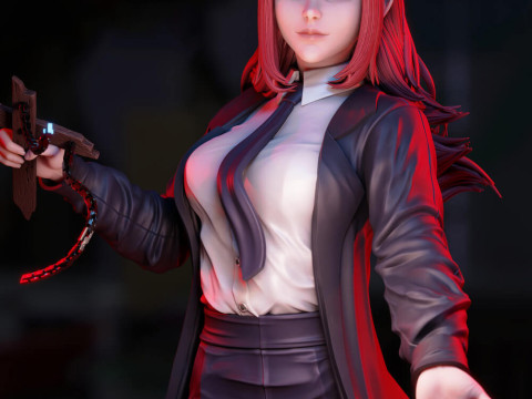 Makima Figure Model Cetak 3D