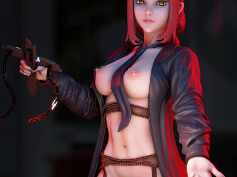 Makima Figure Model Cetak 3D