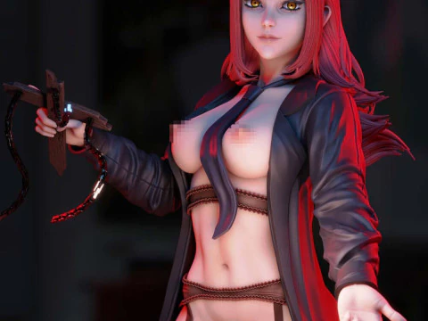 Makima Figure 3D Print Model