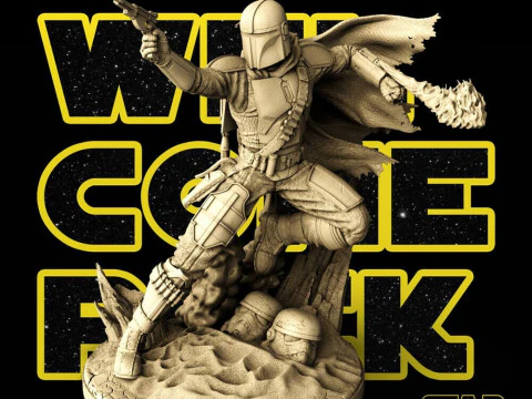 Мандалорець - Зоряні війни 3D Принт Модель