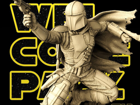 Mandalorian - Star Wars Model Cetak 3D