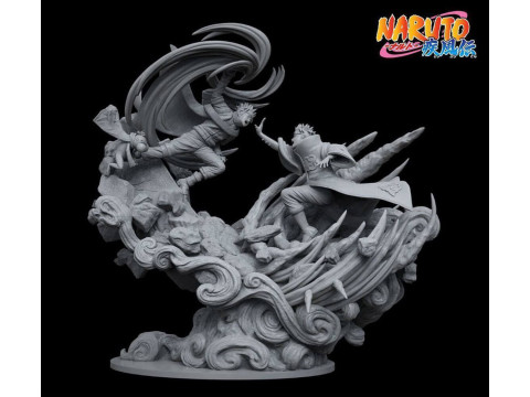 Naruto Vs Pain Modelo de impresión 3D