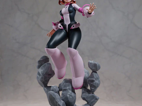 우라라카 오챠코 - 나의 히어로 아카데미아 3D 프린트 모델