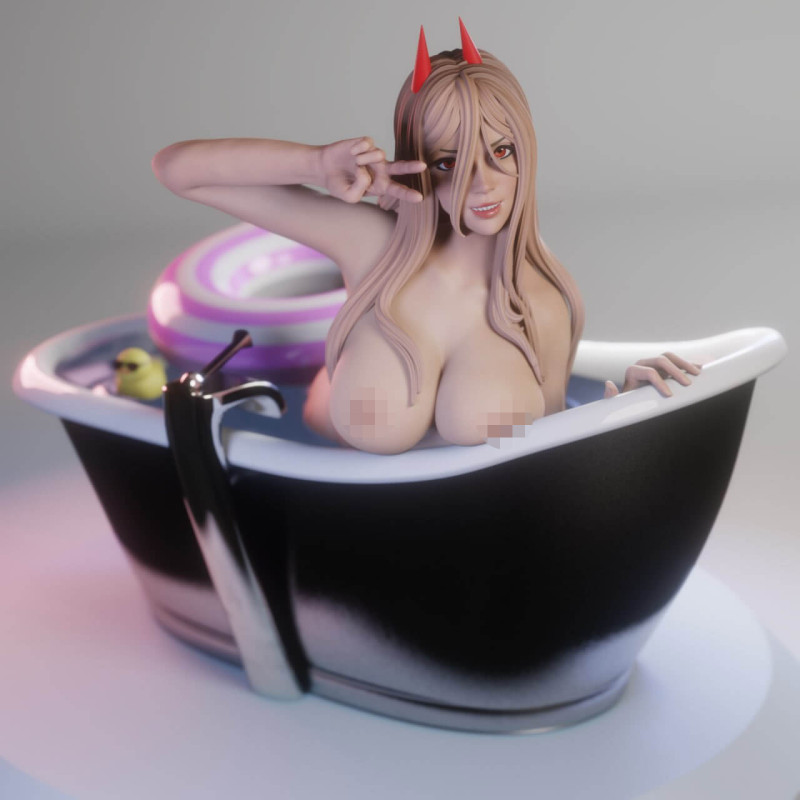 Power Bathtub - Chainsaw Man Modello di stampa 3D .c4d .max .obj .3ds .fbx .stl .blend