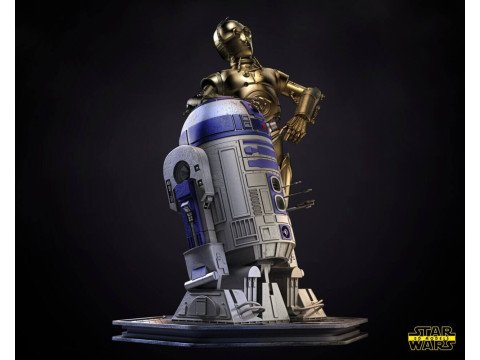 R2D2 and C3PO - Star Wars 3D Принт Модель