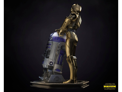 R2D2 and C3PO - Star Wars 3D Принт Модель