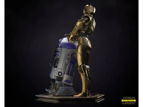 R2D2 and C3PO - Star Wars 3D Print Model
