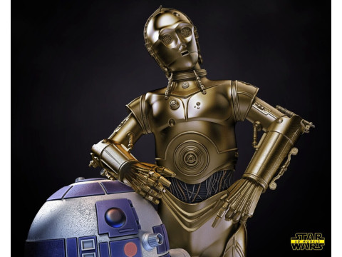 R2D2 and C3PO - Star Wars 3D Принт Модель