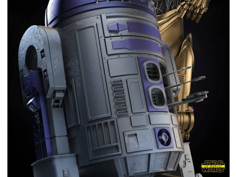 R2D2 and C3PO - Star Wars 3D Принт Модель
