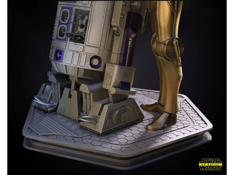 R2D2 and C3PO - Star Wars 3D Принт Модель