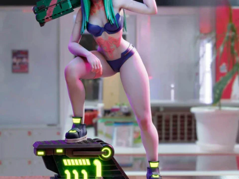Rebecca - Cyberpunk 3D Print Model