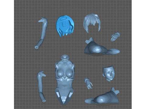 Rei Ayanami Figure Modelo de Impressão 3D