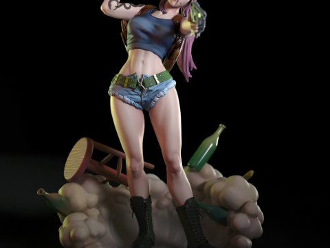 Revy - Black Lagoon 3D-Druckmodell